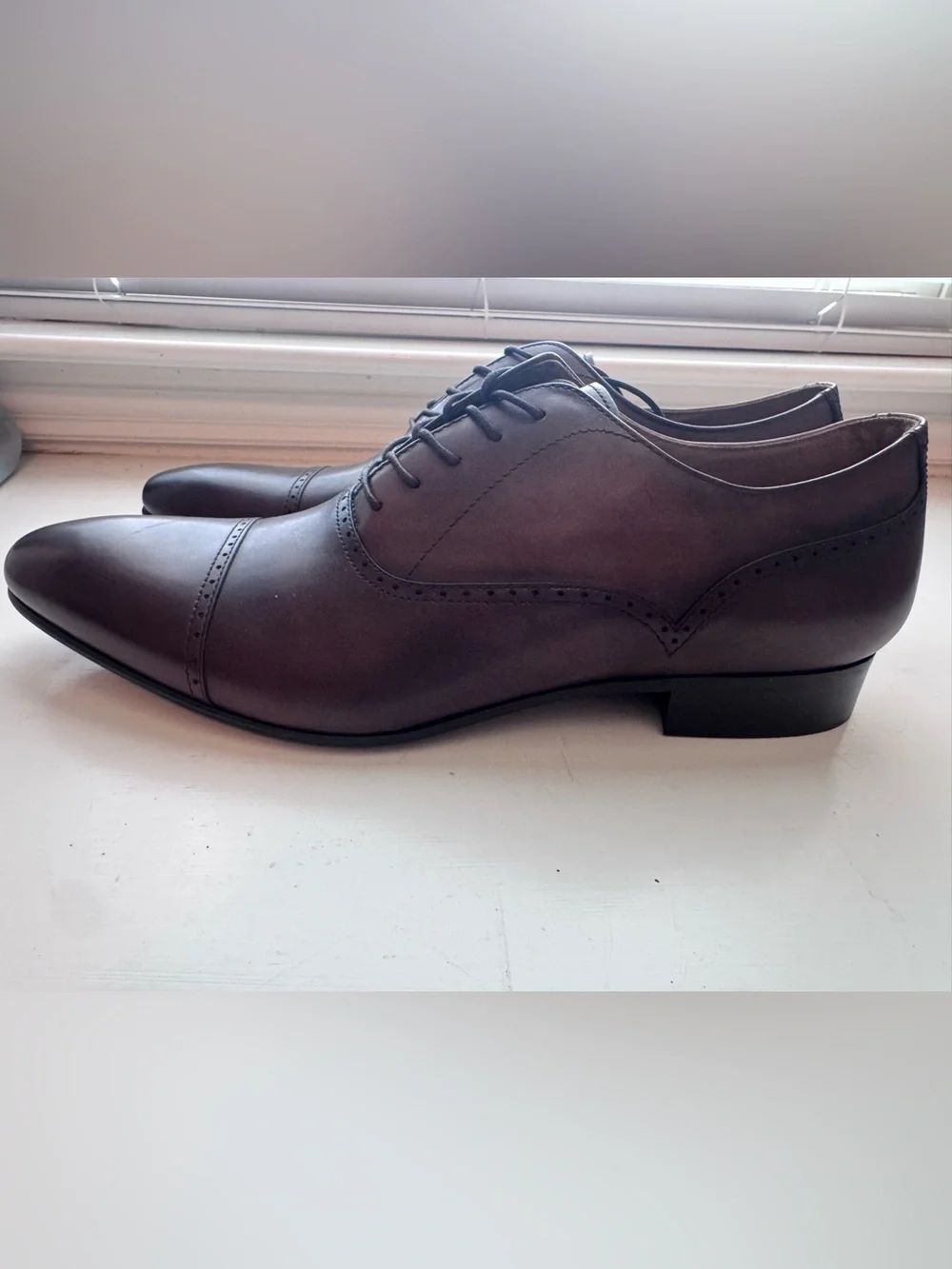 Aldo Brown Leather Cap Toe Oxford Dress Shoes | Men’s Size 13
